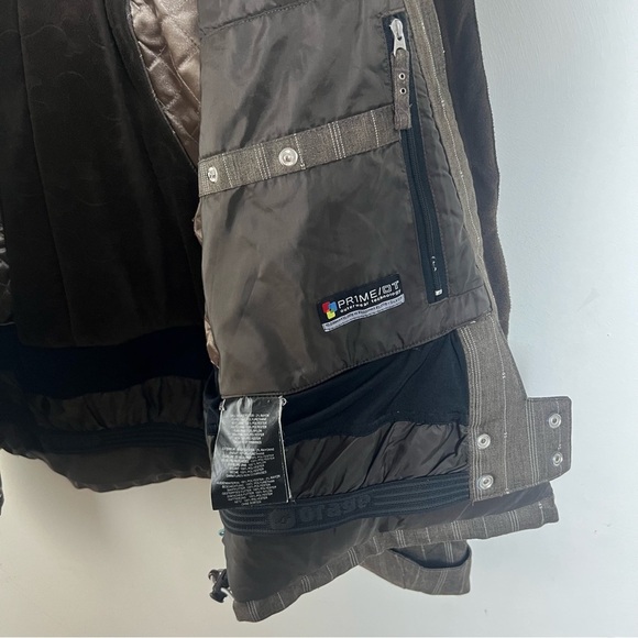 Orage Women’s Ski Jacket Alaskan Pinstripe Brown Snowboarding Winter Coat Medium - Picture 13 of 16